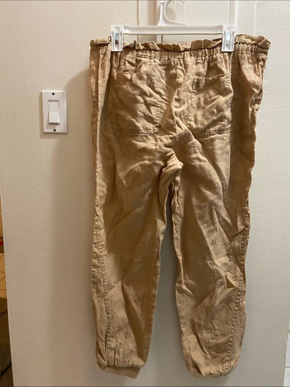Guess Tan Drawstring Track Joggers - Picture 2 of 3